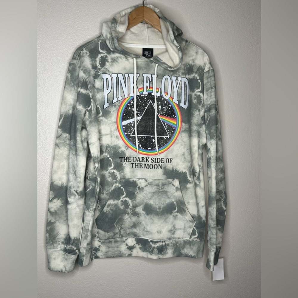 Pink Floyd Dark Side Of The Moon Hoodie Sweatshirt Size M Tie Dye NWT